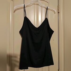 NWT Women's 41 hawthorne Black Silky Satin Cami top xl